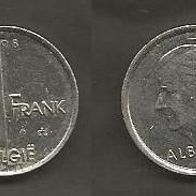 Münze Belgien: 1 Frank 1998