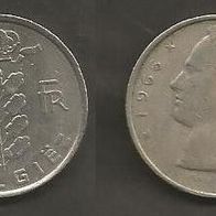 Münze Belgien: 5 Frank 1966