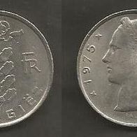 Münze Belgien: 5 Frank 1975