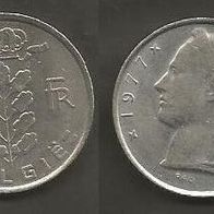 Münze Belgien: 5 Frank 1977