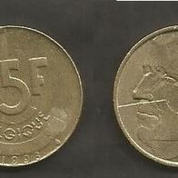 Münze Belgien: 5 Frank 1993