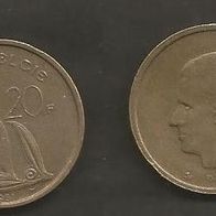 Münze Belgien: 20 Frank 1981