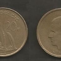 Münze Belgien: 20 Frank 1993