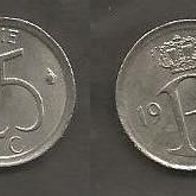 Münze Belgien: 25 Centimes 1974