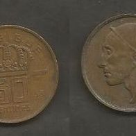 Münze Belgien: 50 Centimes 1953