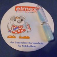 Zahnputzuhr - Sanduhr fürs Zähne putzen mit blauer Sand Elmex NEU