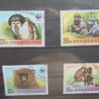 Guinea Satz gestempelt - Affen Paviane 2000