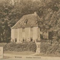 alte AK Weimar, Goethes Gartenhaus, mit Gedicht über das Gartenhaus