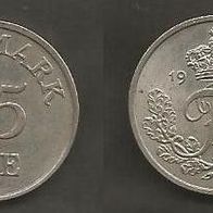 Münze Alt Dänemark: 25 Öre 1955
