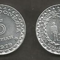Münze Indonesien: 5 Rupiah 1979