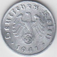 Deutsches Reich 1 Pfennig 1941 G Zink aus dem Umlauf