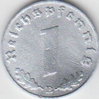 Deutsches Reich 1 Pfennig 1942 B Zink aus dem Umlauf