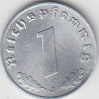 Deutsches Reich 1 Pfennig 1942 J Zink aus dem Umlauf