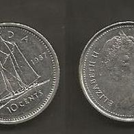 Münze Kanada: 10 Cent 1987