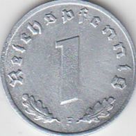 Deutsches Reich 1 Pfennig 1943 F Zink aus dem Umlauf