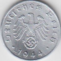 Deutsches Reich 1 Pfennig 1944 A Zink aus dem Umlauf