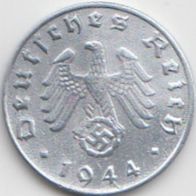 Deutsches Reich 1 Pfennig 1944 B Zink aus dem Umlauf