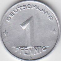DDR 1 Pfennig 1950 A aus dem Umlauf