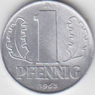 DDR 1 Pfennig 1963 A aus dem Umlauf