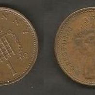 Münze Großbritanien: 0,5 oder 1/2 New Penny 1971