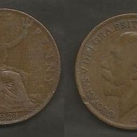 Münze Großbritanien: 1 Penny 1921
