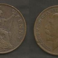 Münze Großbritanien: 1 Penny 1929