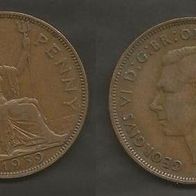 Münze Großbritanien: 1 Penny 1939