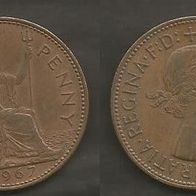 Münze Großbritanien: 1 Penny 1967