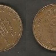 Münze Großbritanien: 1 New Penny 1974