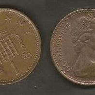 Münze Großbritanien: 1 New Penny 1975