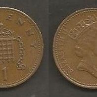 Münze Großbritanien: 1 Penny 1987