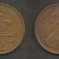 Münze Großbritanien: 2 New Pence 1979