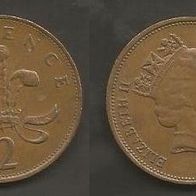 Münze Großbritanien: 2 Pence 1988