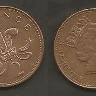 Münze Großbritanien: 2 Pence 1996