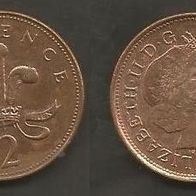Münze Großbritanien: 2 Pence 2001