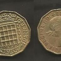 Münze Großbritanien: 3 Pence 1965