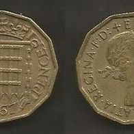 Münze Großbritanien: 3 Pence 1967