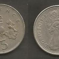 Münze Großbritanien: 5 New Pence 1968