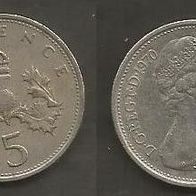 Münze Großbritanien: 5 New Pence 1970