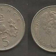 Münze Großbritanien: 5 New Pence 1971