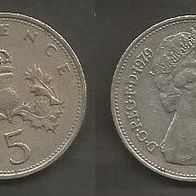Münze Großbritanien: 5 New Pence 1979
