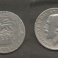 Münze Großbritanien: 6 Pence 1921 - SIlber