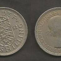Münze Großbritanien: 1 Shilling 1953 - Wappen von England