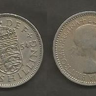 Münze Großbritanien: 1 Shilling 1954 - Wappen von England