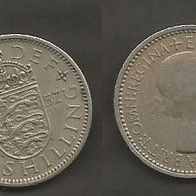 Münze Großbritanien: 1 Shilling 1957 - Wappen von England