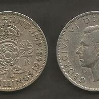 Münze Großbritanien: 2 Shilling 1948