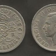 Münze Großbritanien: 2 Shilling 1951