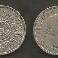 Münze Großbritanien: 2 Shilling 1963