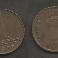 Münze Österreich Alt: 1 Groschen 1937
