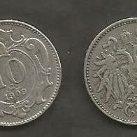 Münze Österreich Alt: 10 Heller 1909